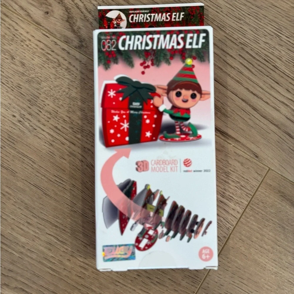 EUGY CHRISTMAS ELF Eco-Friendly 3D cardboard Craft Kit